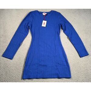 Solid & Striped Kalani Mini Dress Women's XL Blue Jersey Backless Stretch Party